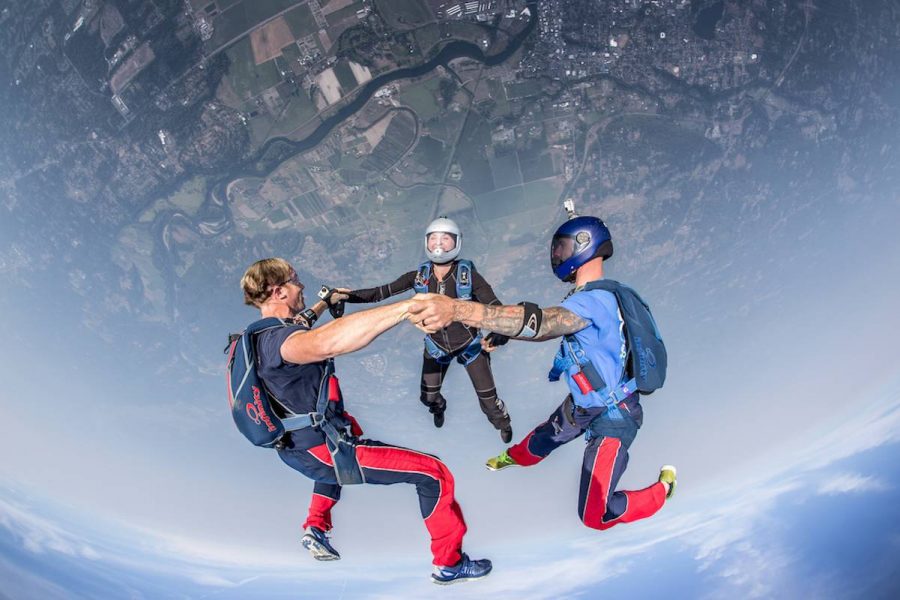 Experienced Skydivers Headdown