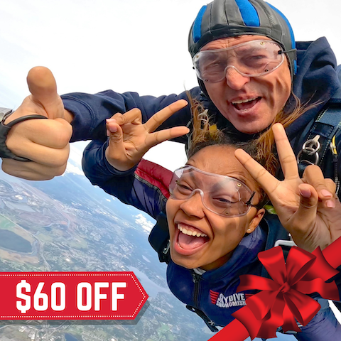 Tandem Skydive with Video plus Complimentary Photos