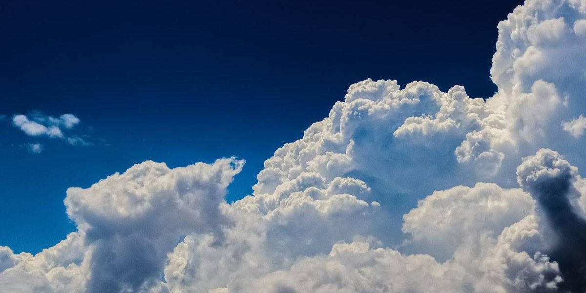 big clouds in a blue sky