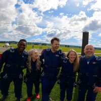 Happy skydivers at Skydive Snohomish