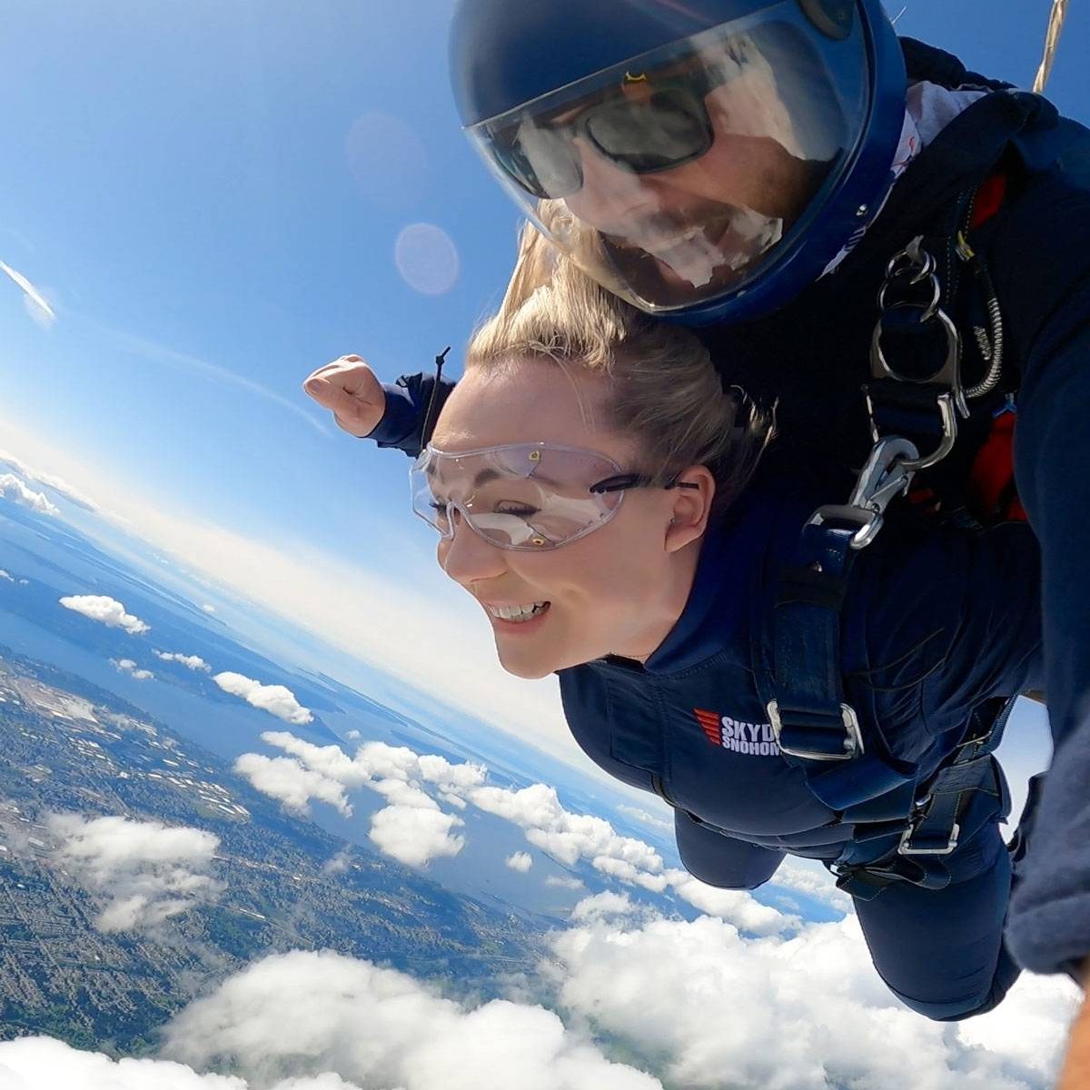 Nicole C in Tandem Skydive with Skydive Snohomish Coach