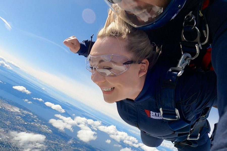 Nicole C in Tandem Skydive with Skydive Snohomish Coach