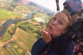 Happy skydiver at skydive snohomish